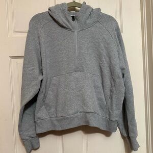 Athleta Heather Gray Women's Half-Zip Hoodie